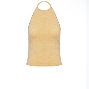 Miaou Gold Halter Tank Top (Natalia Top)